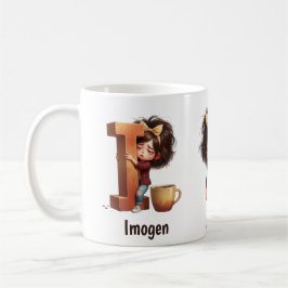 Persoonlijke naam & Ik Slaperige Ochtend Geruite K Koffiemok