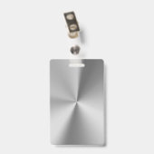 Persoonlijke naam in geborsteld metaal badge (Achterkant met clip)