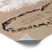 Persoonlijke naam in het Afbeelding Zandzand Poster (Hoek)