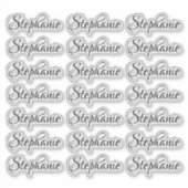 Persoonlijke naam in modern schrifttype sticker (Voorkant)