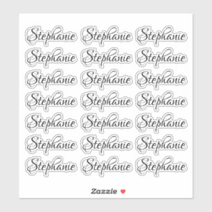 Persoonlijke naam in modern schrifttype sticker