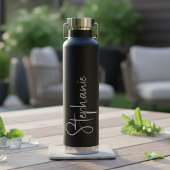 Persoonlijke naam in script waterfles