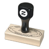 Persoonlijke naam info adres ovale rubberen stempe rubberstempel (Stempel)