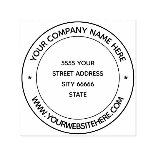 Persoonlijke Naam Info Adres Ronde Stempel (Design)