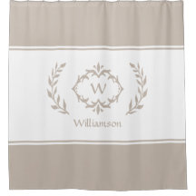 Persoonlijke naam initiaal beige wit