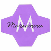 Persoonlijke naam Initiaal Girly Neon Paars Voetbal (Enkel)