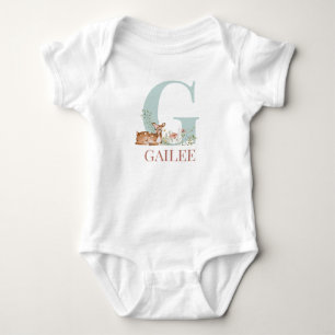 Persoonlijke naam Initiaal Letter G Baby Bodysuit