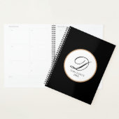 Persoonlijke naam & initiaal zwarte harde/zachte k planner (Display)