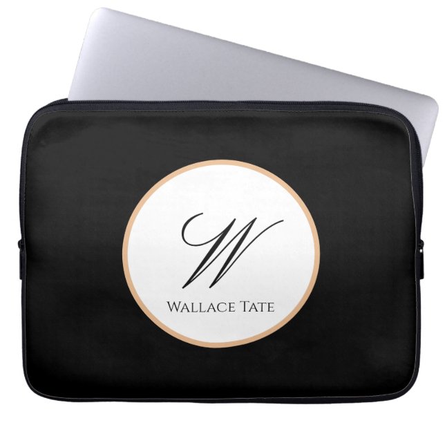 Persoonlijke naam & initiële technische gift laptop sleeve (Voorkant)
