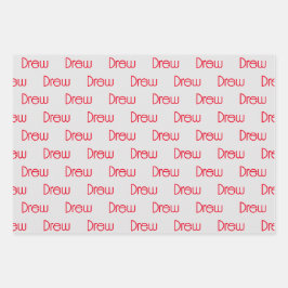 Persoonlijke naam inpakpapier vel