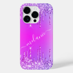 Persoonlijke naam iPhone Case Paars Pink Neon