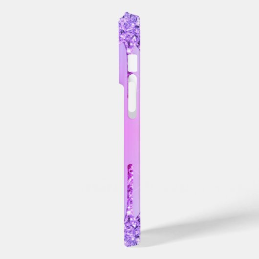 Persoonlijke naam iPhone Case Paars Pink Neon (Achterkant / Links)