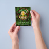 Persoonlijke naam Irish Pub Sign St. Patrick's Day Flyer (Hand)