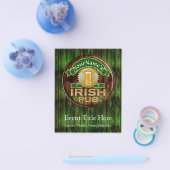Persoonlijke naam Irish Pub Sign St. Patrick's Day Flyer (Enkel)