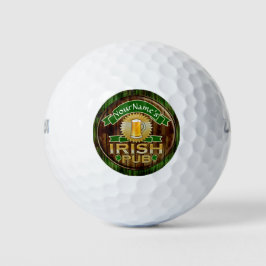 Persoonlijke naam Irish Pub Sign St. Patrick's Day Golfballen