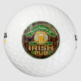Persoonlijke naam Irish Pub Sign St. Patrick's Day Golfballen
