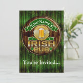 Persoonlijke naam Irish Pub Sign St. Patrick's Day Kaart (Staand voorkant)