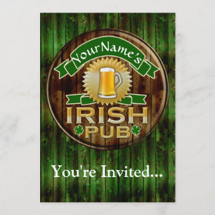 Persoonlijke naam Irish Pub Sign St. Patrick's Day Kaart