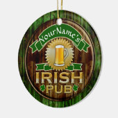Persoonlijke naam Irish Pub Sign St. Patrick's Day Keramisch Ornament (Links)