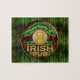Persoonlijke naam Irish Pub Sign St. Patrick's Day Legpuzzel