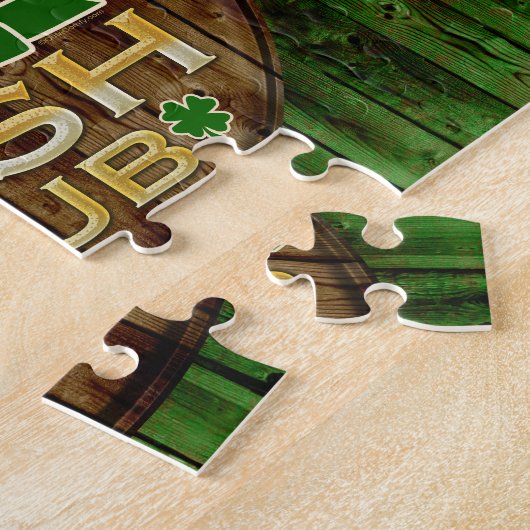 Persoonlijke naam Irish Pub Sign St. Patrick's Day Legpuzzel (Zijkant)