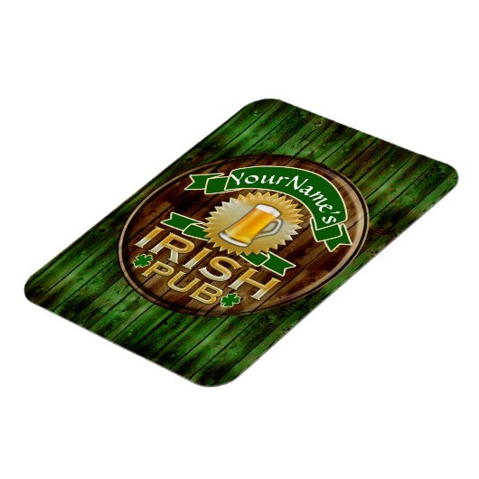 Persoonlijke naam Irish Pub Sign St. Patrick's Day Magneet (Linkerzijde)