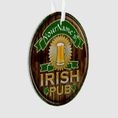 Persoonlijke naam Irish Pub Sign St. Patrick's Day Ornament (voorkant)