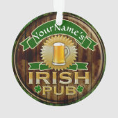 Persoonlijke naam Irish Pub Sign St. Patrick's Day Ornament (achterkant)