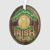 Persoonlijke naam Irish Pub Sign St. Patrick's Day Ornament (voorkant)
