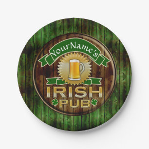 Persoonlijke naam Irish Pub Sign St. Patrick's Day Papieren Bordje