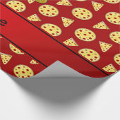 Persoonlijke naam italiaans chef-kokok-pizzatroon cadeaupapier (Hoek)