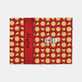 Persoonlijke naam italiaans chef-kokok-pizzatroon fleece deken (Voorkant (Horizontaal))