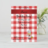 Persoonlijke naam italiaanse chef-kok-rode witcont kaart (Staand voorkant)