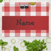 Persoonlijke naam italiaanse chef-kok-rode witcont theedoek (Gevouwen)