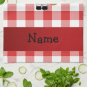 Persoonlijke naam italiaanse chef-kok-rode witcont theedoek (Gevouwen)