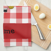 Persoonlijke naam italiaanse chef-kok-rode witcont theedoek (Quarter Fold)