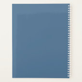 Persoonlijke naam & jaar blauwe wilde bloem planner (Achterkant)