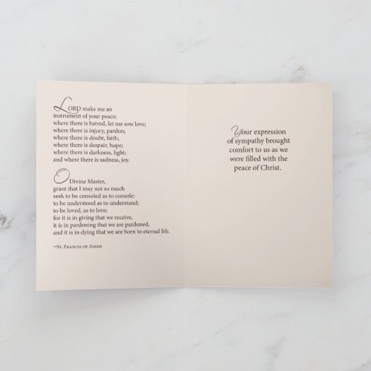 Persoonlijke naam, Jaren, Dank u wel voor uw sympa Bedankkaart (Binnen)