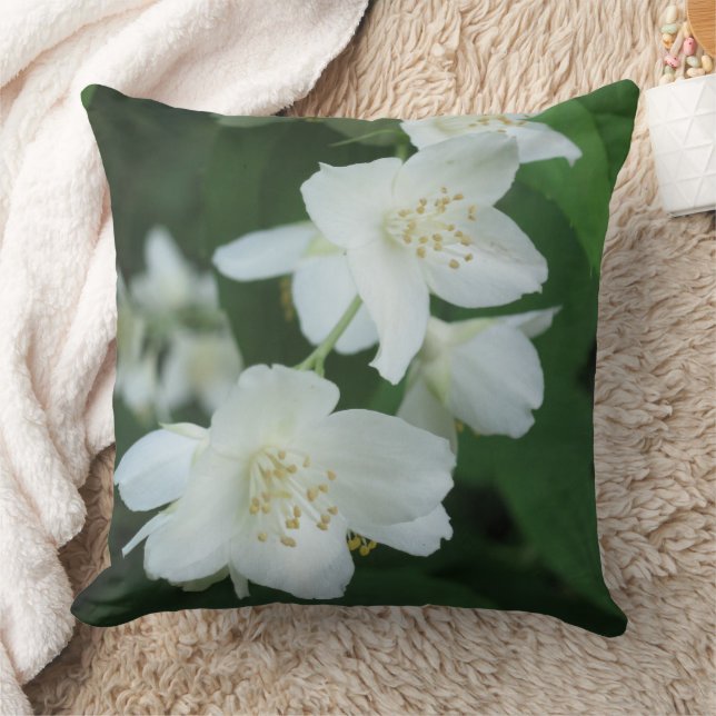 Persoonlijke naam jasmijn bloemen werpkussen kussen (Deken)