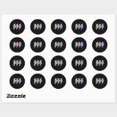 Persoonlijke naam Jonas Lightning Bolt Checkered Ronde Sticker (Vel)