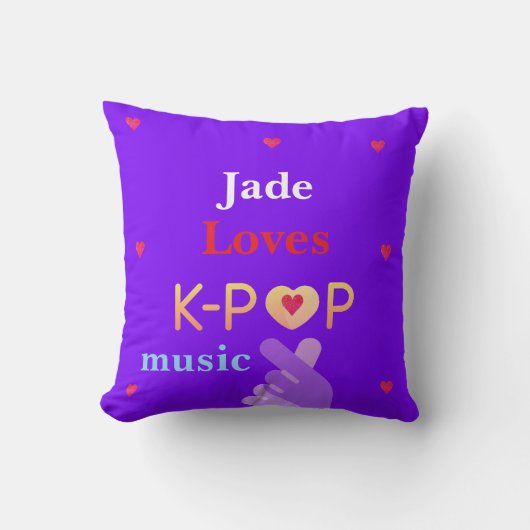 Persoonlijke naam K-pop Kussen (Voorkant)