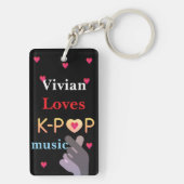 Persoonlijke naam K-pop Sleutelhanger (achterkant)