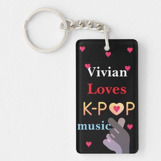 Persoonlijke naam K-pop Sleutelhanger (Voorkant)