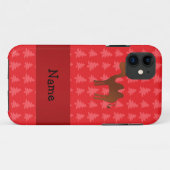 Persoonlijke naam kamelenrode kerstbomen Case-Mate iPhone case (Achterkant (horizontaal))