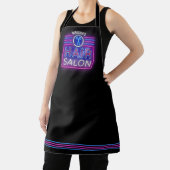 Persoonlijke NAAM Kapsalon Kapper Neon Stijl Schort (Insitu)