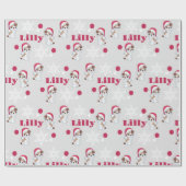 Persoonlijke naam Katten Kerstmis Cadeaupapier (Vlak)