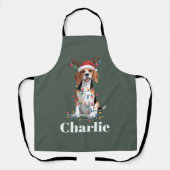 Persoonlijke naam kerst Beagle hond liefhebber Schort (Voorkant)