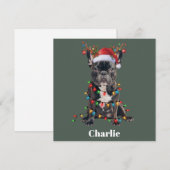 Persoonlijke naam kerst Franse Bulldog Hond  Feestdagenkaart (Voorkant / Achterkant)