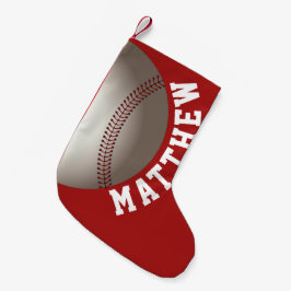 Persoonlijke naam kerst honkbal kleine kerstsok