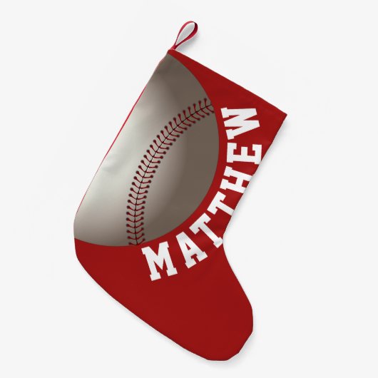 Persoonlijke naam kerst honkbal kleine kerstsok (Voorkant (Hangend))